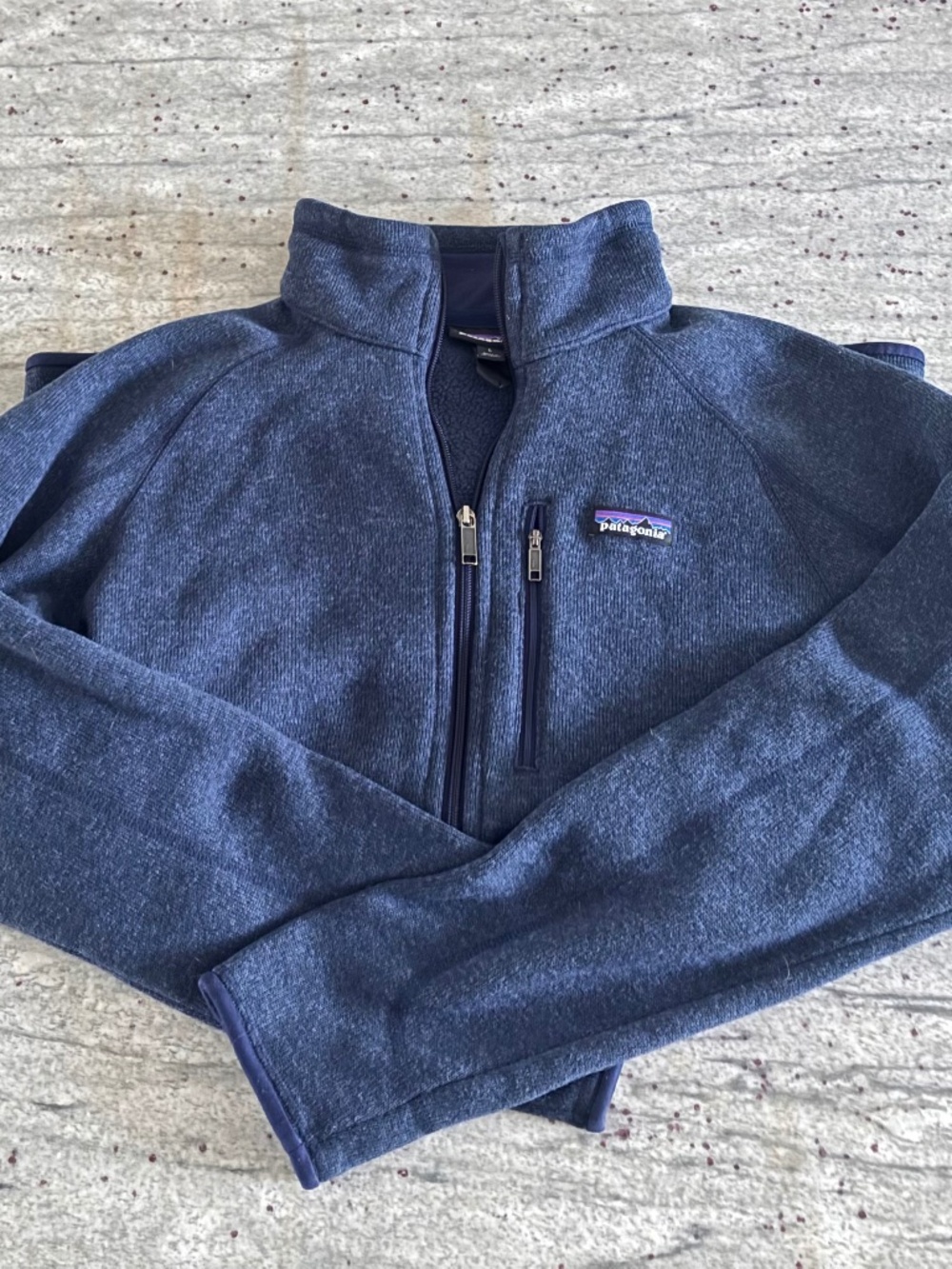 Patagonia Men's Better Sweater Fleece Jacket small AMG brand - Navy Blue Size L